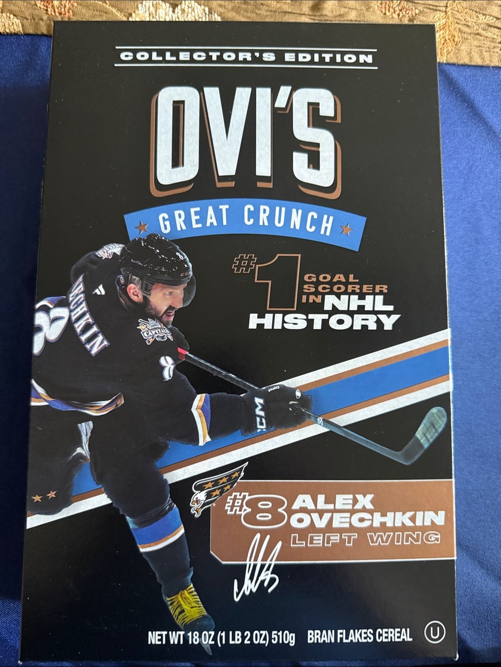 Alex Ovechkin Collector's Edition Cereal Box - Black